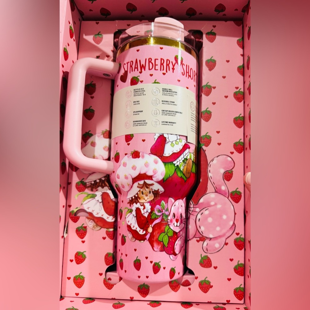 Stanley 40 oz. Pink Strawberry Shortcake Tumbler - Picture 3 of 10